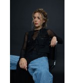 Weste „Heart“ von EMBROIDEREDGEM (Schwarz)