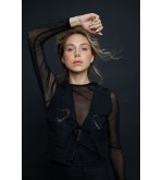 Weste „Heart“ von EMBROIDEREDGEM (Schwarz)