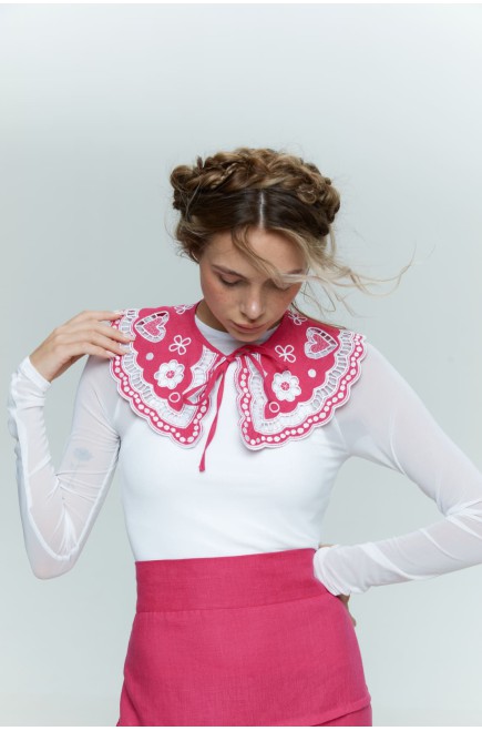 Flower-Kragen von EMBROIDEREDGEM (Rosa)