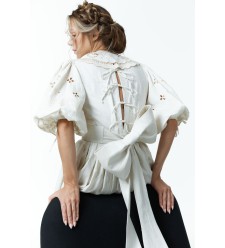 Kleid Yaryna von EMBROIDEREDGEM (Creme)