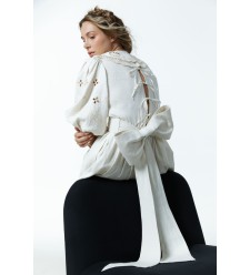 Kleid Yaryna von EMBROIDEREDGEM (Creme)