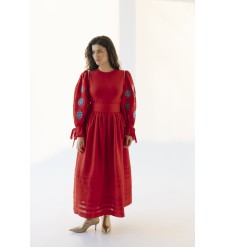 Kleid Ruta von EMBROIDEREDGEM (Rot)