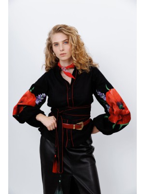 Bestickte Bluse Hanna von EmbroideredGem (Schwarz)