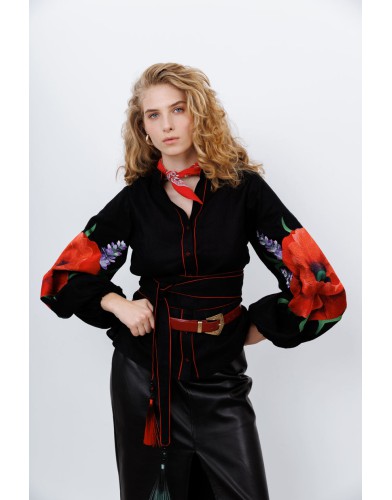 Bestickte Bluse Hanna von EmbroideredGem (Schwarz)