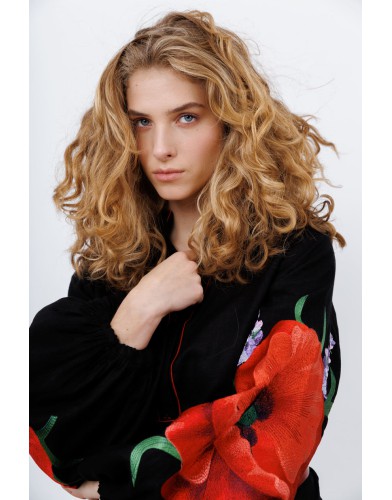 Bestickte Bluse Hanna von EmbroideredGem (Schwarz)