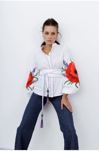 Bestickte Bluse Hanna von EmbroideredGem (Weiß)