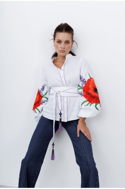 Bestickte Bluse Hanna von EmbroideredGem (Weiß)