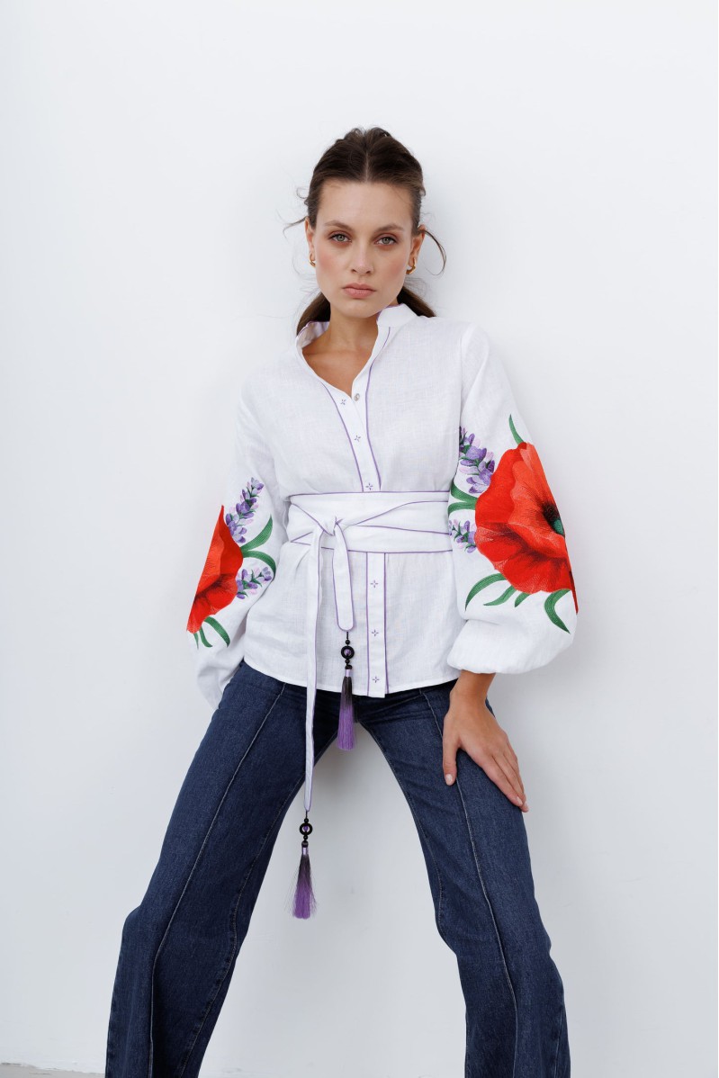 Bestickte Bluse Hanna von EmbroideredGem (Weiß)