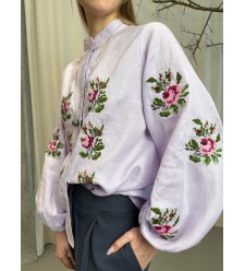 Bluse Pavla im neuen Design von EmbroideredGem (zarter Lavendel)