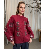 Bluse "Pavla" im neuen Design von EmbroideredGem (Bordeaux)