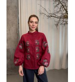 Bluse "Pavla" im neuen Design von EmbroideredGem (Bordeaux)