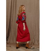 Stickkleid „Pfingstrose“ von EmbroideredGem (Rot)