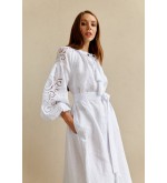 Kleid Oscar von EMBROIDEREDGEM (Weiß)