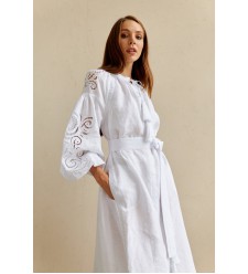 Kleid Oscar von EMBROIDEREDGEM (Weiß)