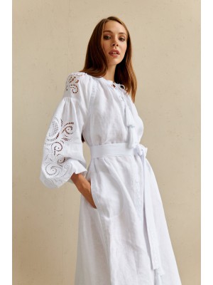 Kleid Oscar von EMBROIDEREDGEM (Weiß)