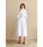 Kleid Oscar von EMBROIDEREDGEM (Weiß)
