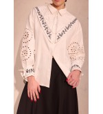 Kragen und Manschetten Set von EMBROIDEREDGEM (Weiß)