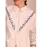Kragen und Manschetten Set von EMBROIDEREDGEM (Weiß)
