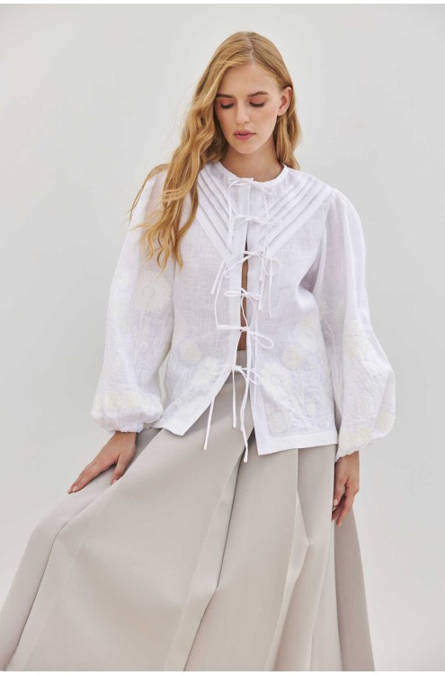 Bluse Panna von EMBROIDEREDGEM (Weiß)
