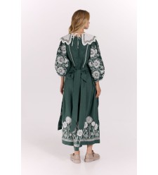 Ethnisches Kleid „Christina“ mit Stickerei von EMBROIDEREDGEM (Smaragd)