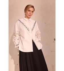Bluse Olena von EMBROIDEREDGEM (Weiß)