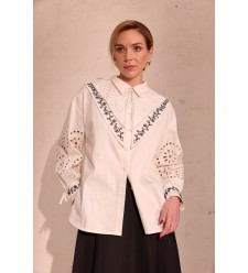 Bluse Olena von EMBROIDEREDGEM (Weiß)