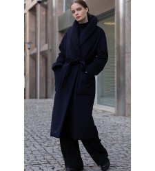 Frizman Faux-Down Comfortemp® Wool Fabric Padded Coat (Dark Blue)