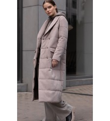 Frizman Padded Coat in Wool Fabric with Comfortemp® Faux-Down Frizman Padded Coat in Wool Fabric with Comfortemp® Faux-Down