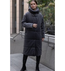 Frizman Padded Coat in Corduroy Fabric with Winterstop® Membrane and Downfeel Comfortemp® Faux-Down (Grey Shark)