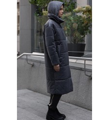 Frizman Padded Coat in Corduroy Fabric with Winterstop® Membrane and Downfeel Comfortemp® Faux-Down (Grey Shark)