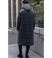 Frizman Padded Coat in Corduroy Fabric with Winterstop® Membrane and Downfeel Comfortemp® Faux-Down (Grey Shark)