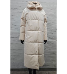 Frizman Padded Coat in Corduroy Fabric with Winterstop® Membrane and Downfeel Comfortemp® Faux-Down (Cream Pink)