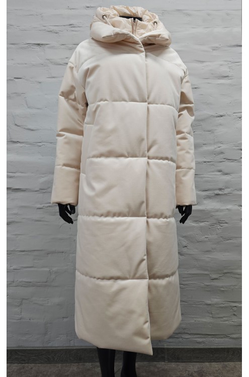 Frizman Steppmantel aus Cordstoff mit Winterstop® Membran und Downfeel Comfortemp® Kunstdaunenfüllung (Cremefarben Rosa)