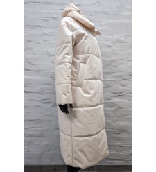 Frizman Padded Coat in Corduroy Fabric with Winterstop® Membrane and Downfeel Comfortemp® Faux-Down (Cream Pink)
