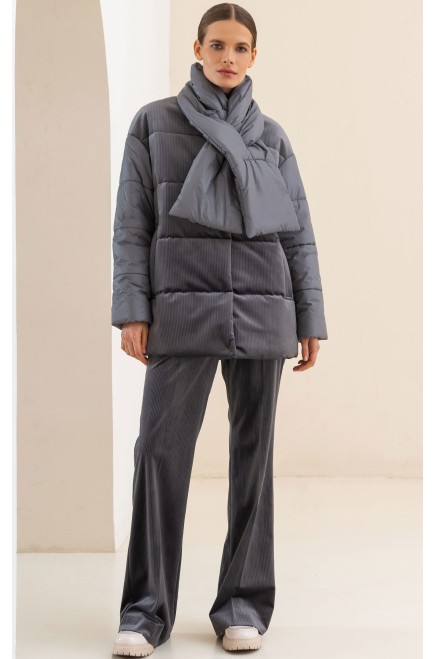 Frizman Padded Jacket with Winterstop® Membrane and Comfortemp® Faux-Down (Grey Shark)