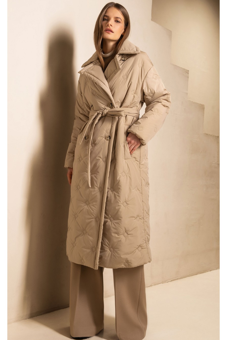 Frizman Padded Coat with Comfortemp® Faux-Down (Sand)