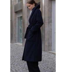 Frizman Faux-Down Comfortemp® Wool Fabric Padded Coat (Dark Blue)