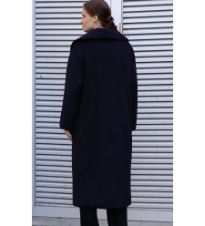 Frizman Faux-Down Comfortemp® Wool Fabric Padded Coat (Dark Blue)