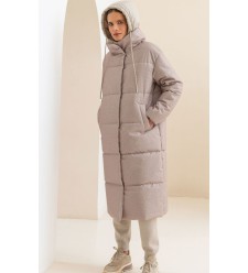 Frizman Padded Coat with Winterstop® Membrane and Comfortemp® Faux-Down (Beige Herringbone)