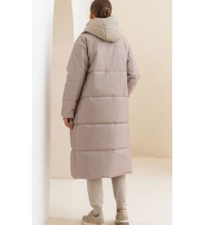 Frizman Padded Coat with Winterstop® Membrane and Comfortemp® Faux-Down (Beige Herringbone)