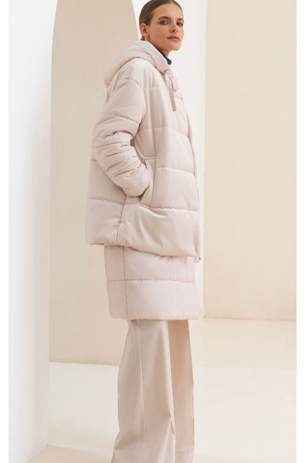 Frizman Padded Jacket with Winterstop® Membrane and Comfortemp® Faux-Down (Cream Pink)