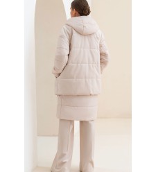 Frizman Padded Jacket with Winterstop® Membrane and Comfortemp® Faux-Down (Cream Pink)