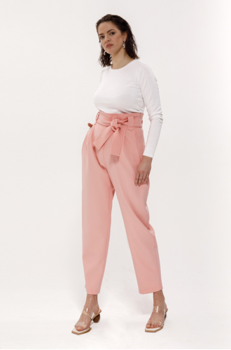 Extra High Waisted Pants with Belt