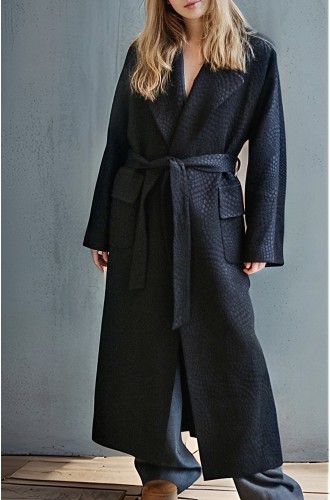 Black Belted Coat