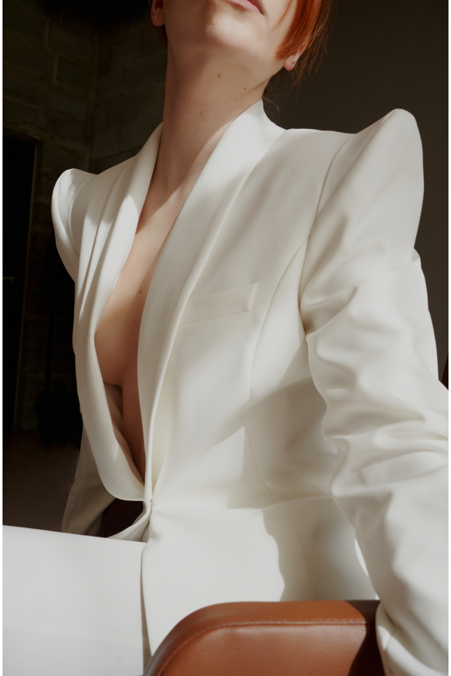 Weißer Blazer