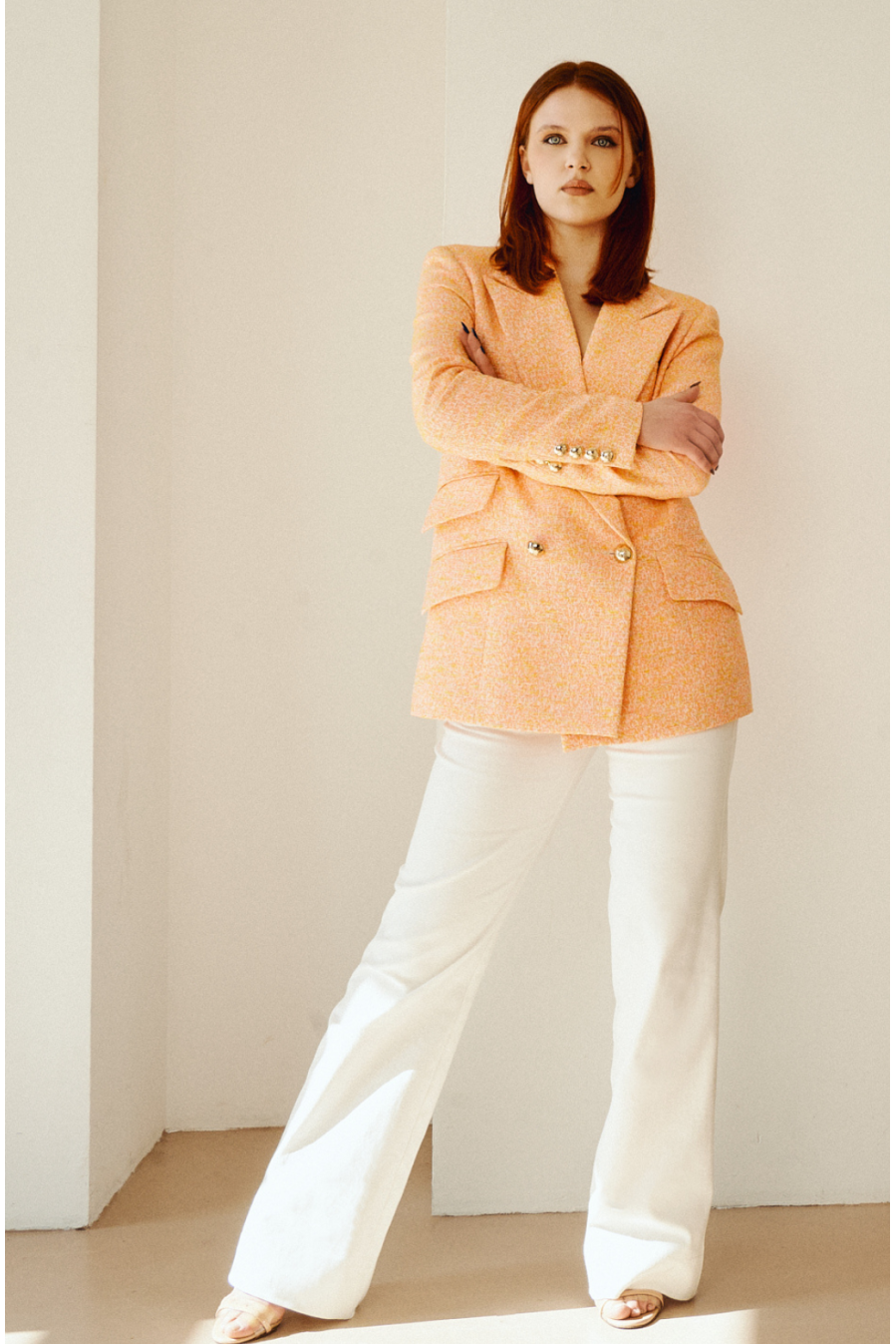 Orangefarbener Blazer