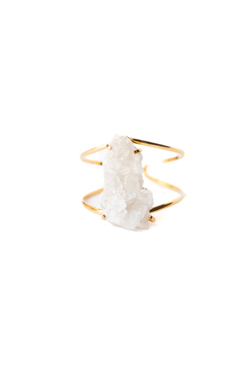 Armreif mit Unbehandeltem Kristall von Katára Jewellery (3)