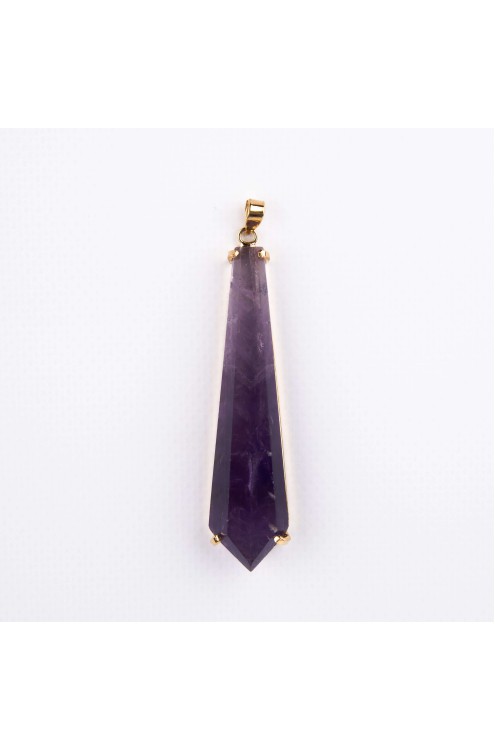 Anhänger mit Facettiertem Dunklem Amethyst von Katára Jewellery (1)