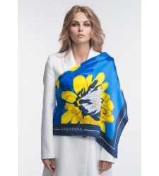 Seidentuch Ukrainische Pfingstrosen von Khustyna