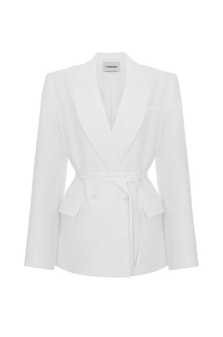 Brussel White Blazer von L'eskizzo
